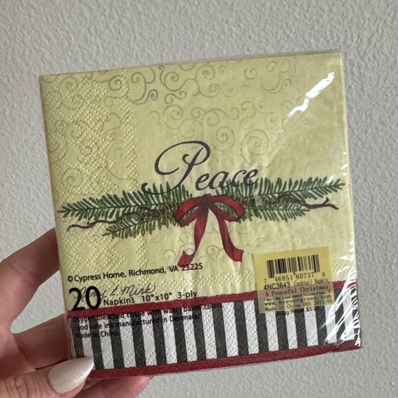 Cypress Home Yellow and Red Disposable Napkins - Picture 2 of 2